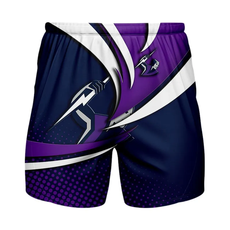 Melbourne Storm Beach Shorts 3D Print, All Over Print Hawaiian Shorts Melbourne Storm NRL123062125789