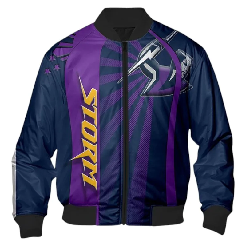 Melbourne Storm Bomber Jacket 3D Print, All Over Print Bomber Jacket Melbourne Storm NRL122062125340