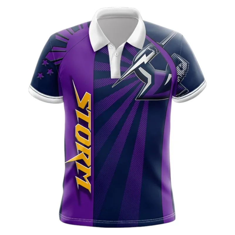 Melbourne Storm Polo Shirt 3D Print, All Over Print Polo Shirt Melbourne Storm NRL122062125340
