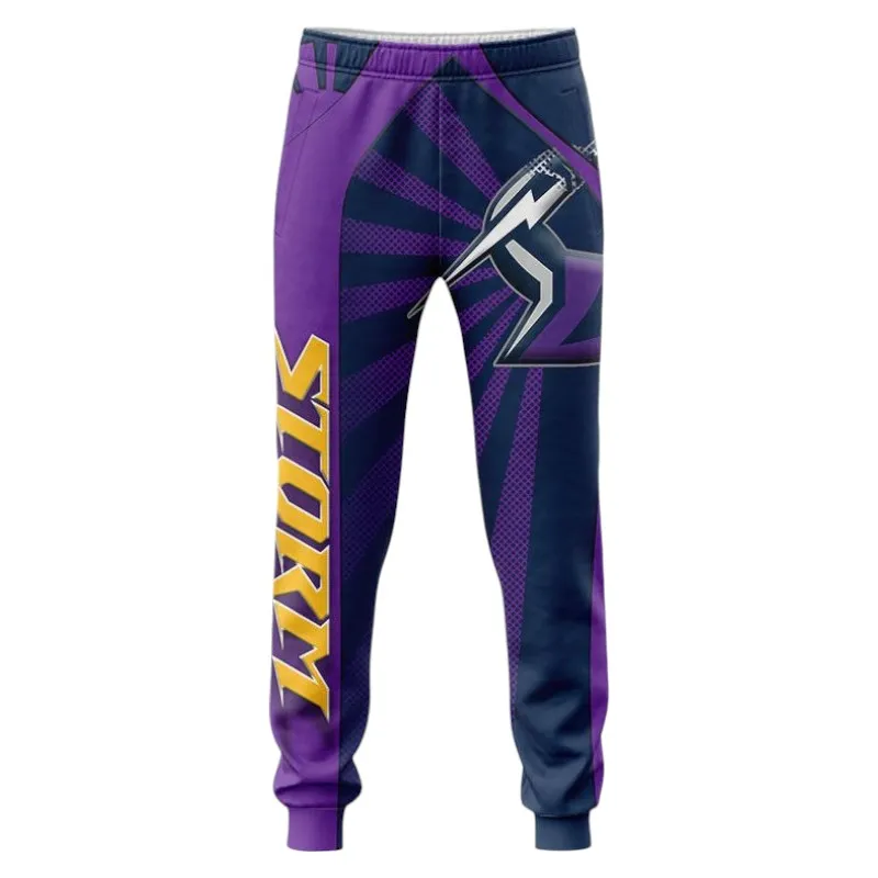 Melbourne Storm Sweatpants 3D Print, All Over Print Sweatpants Melbourne Storm NRL122062125340