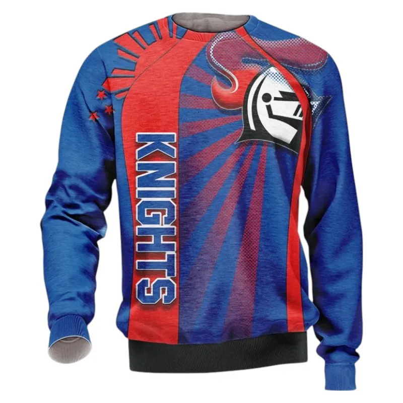 Newcastle Knights Sweatshirt 3D Print, All Over Print Sweatshirt Newcastle Knights NRL122062125342