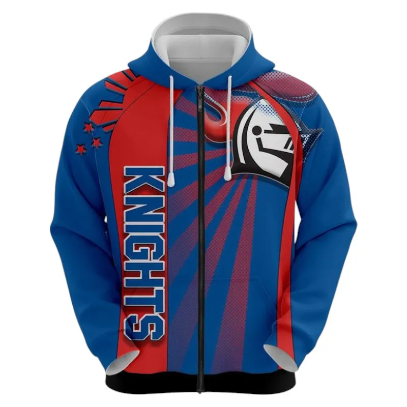 Newcastle Knights Zipper Hoodie 3D Print, All Over Print Zipper Hoodie Newcastle Knights NRL122062125342