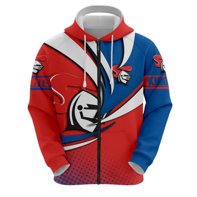 Newcastle Knights Zipper Hoodie 3D Print, All Over Print Zipper Hoodie Newcastle Knights NRL123062125785