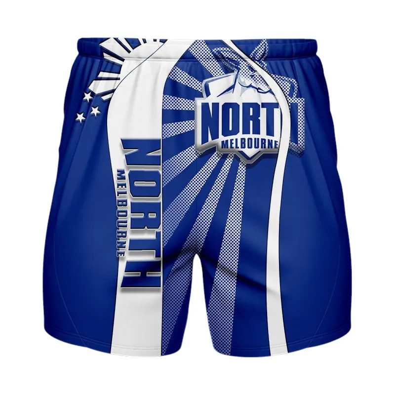 North Melbourne FC Beach Shorts 3D Print, All Over Print Hawaiian Shorts North Melbourne FC AFL127062125680