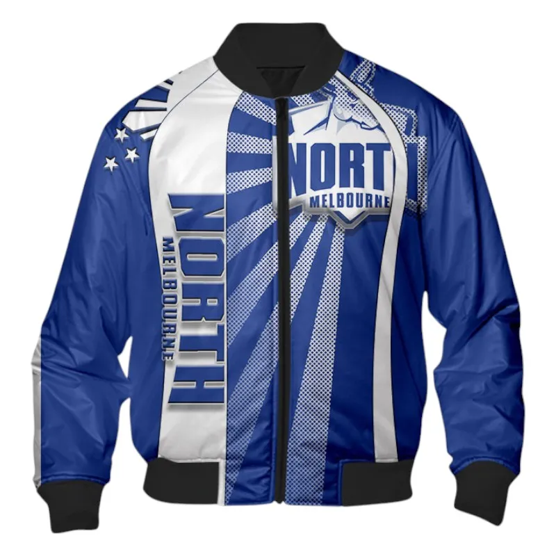 North Melbourne FC Bomber Jacket 3D Print, All Over Print Bomber Jacket North Melbourne FC AFL127062125680