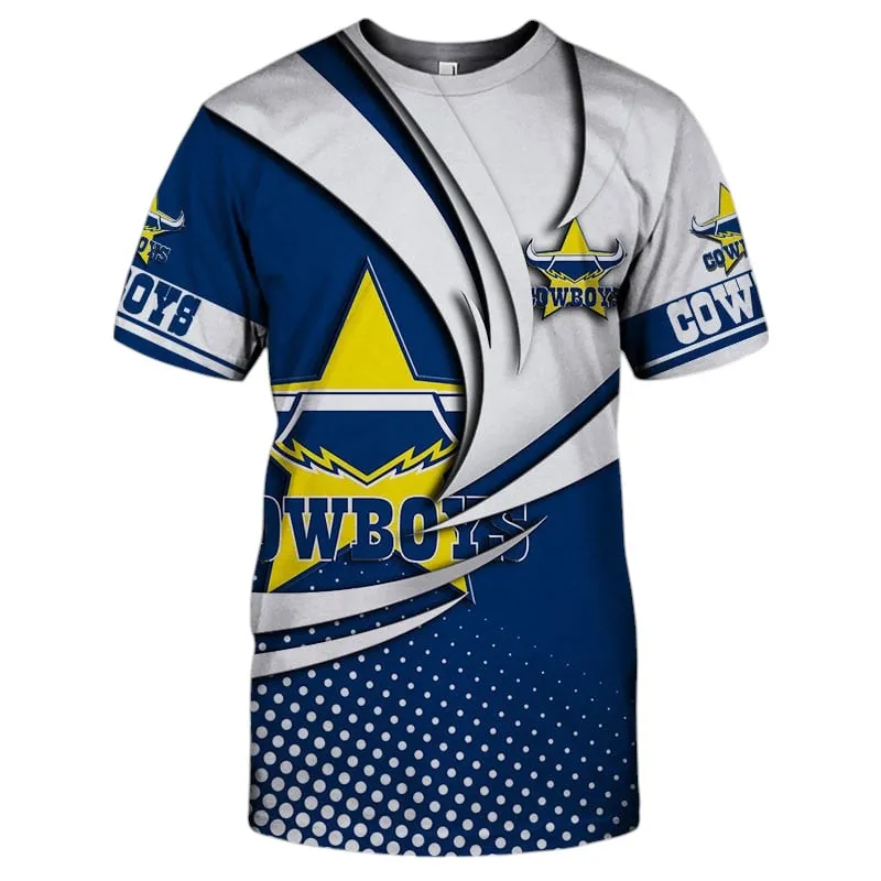 North Queensland Cowboys T-Shirt 3D Print, All Over Print T-Shirt North Queensland Cowboys NRL123062125783