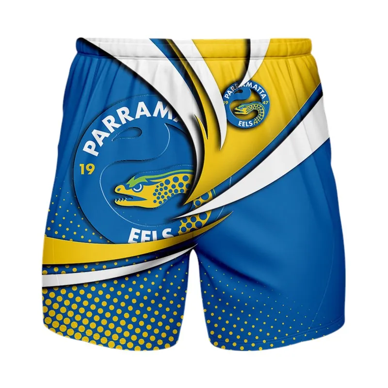 Parramatta Eels Beach Shorts 3D Print, All Over Print Hawaiian Shorts Parramatta Eels NRL123062125781