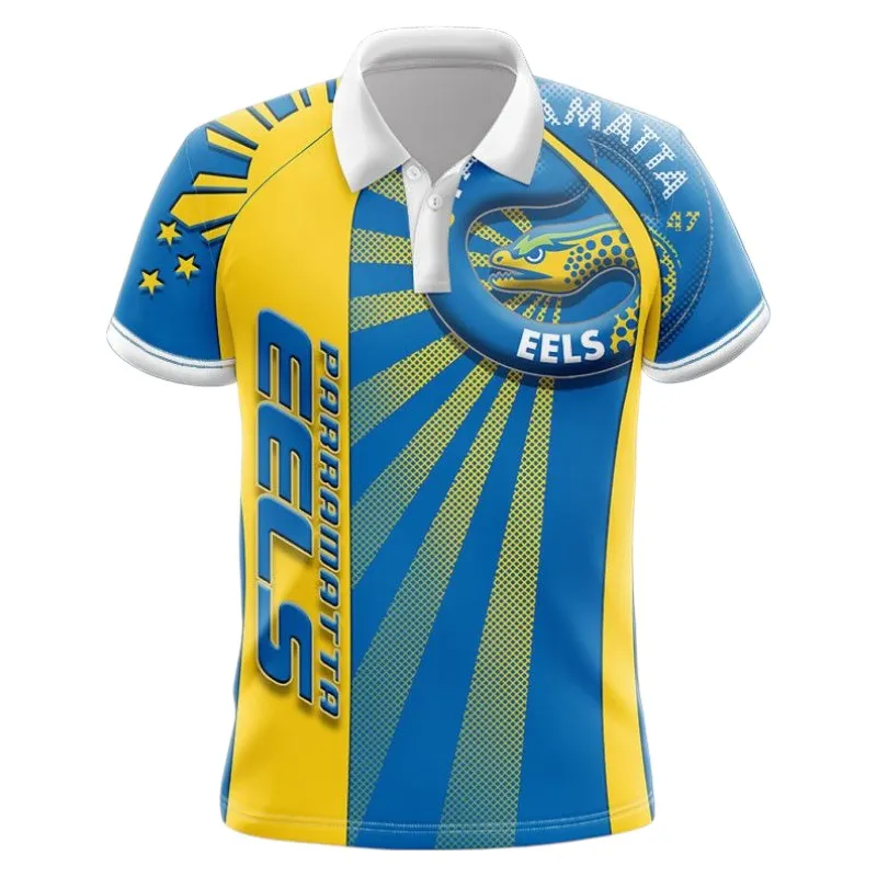Parramatta Eels Polo Shirt 3D Print, All Over Print Polo Shirt Parramatta Eels NRL122062125344