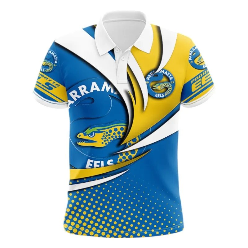 Parramatta Eels Polo Shirt 3D Print, All Over Print Polo Shirt Parramatta Eels NRL123062125781