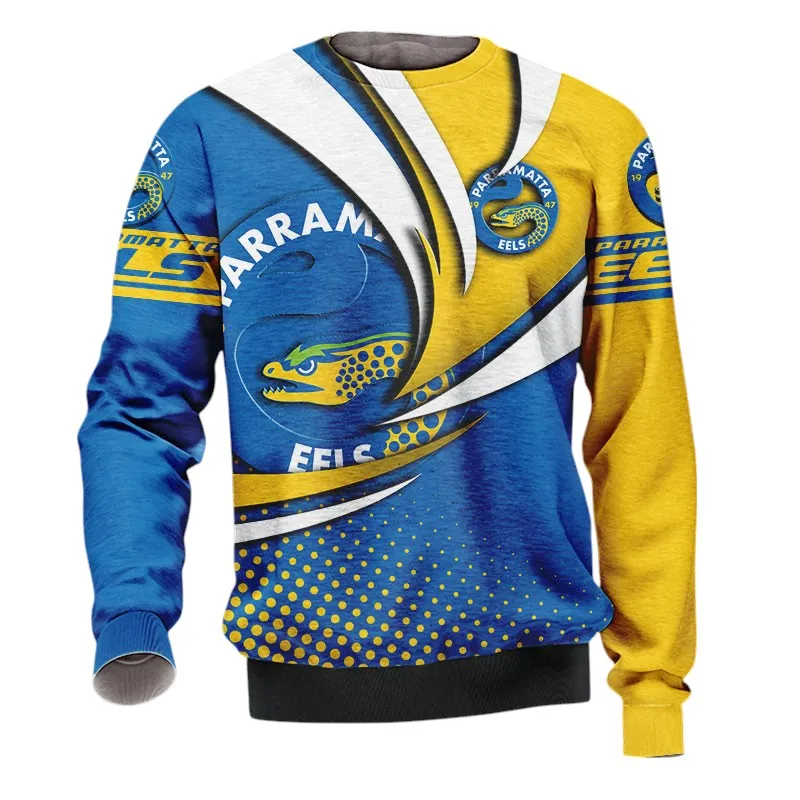 Parramatta Eels Sweatshirt 3D Print, All Over Print Sweatshirt Parramatta Eels NRL123062125781