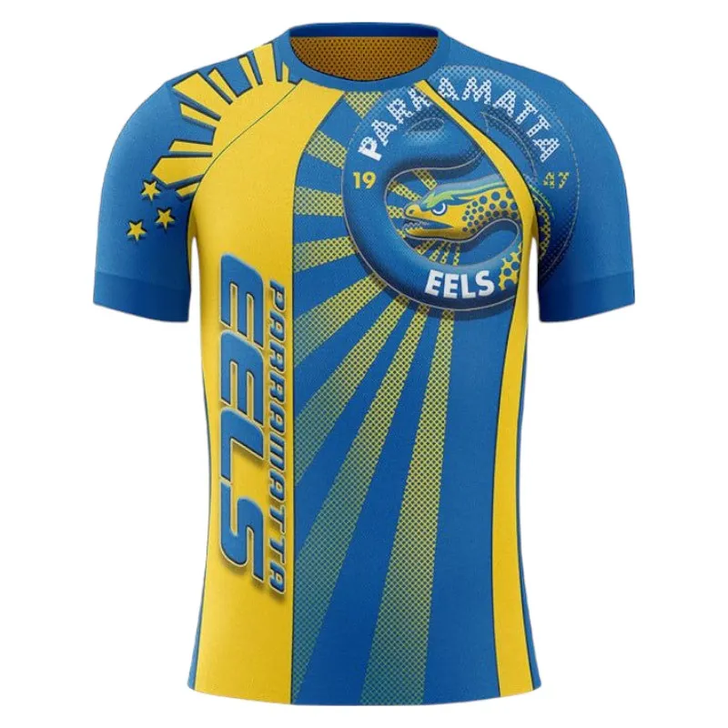 Parramatta Eels T-Shirt 3D Print, All Over Print T-Shirt Parramatta Eels NRL122062125344