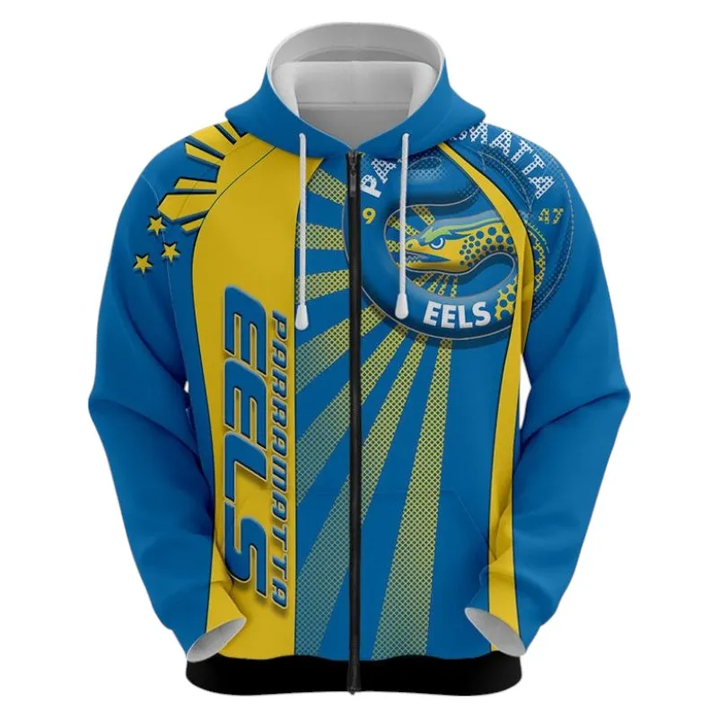 Parramatta Eels Zipper Hoodie 3D Print, All Over Print Zipper Hoodie Parramatta Eels NRL122062125344