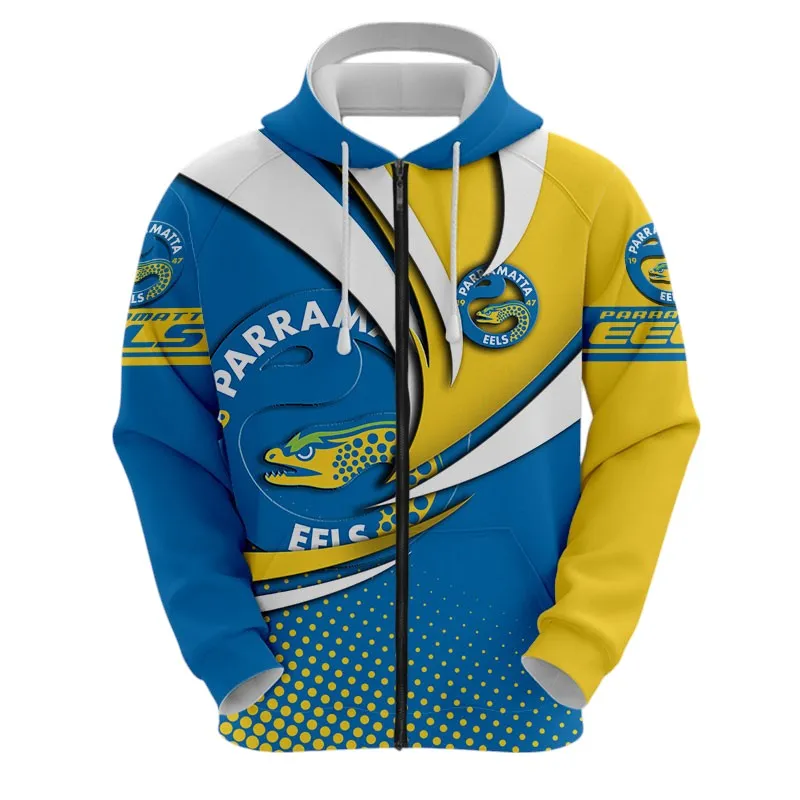 Parramatta Eels Zipper Hoodie 3D Print, All Over Print Zipper Hoodie Parramatta Eels NRL123062125781