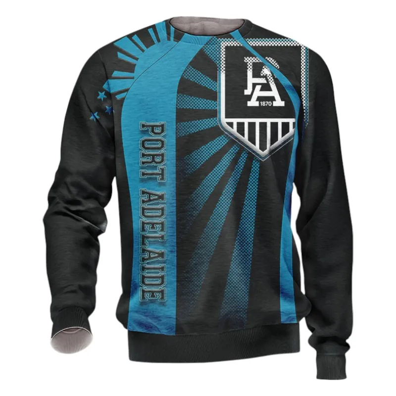 Port Adelaide Power Sweatshirt 3D Print, All Over Print Sweatshirt Port Adelaide Power AFL127062125676