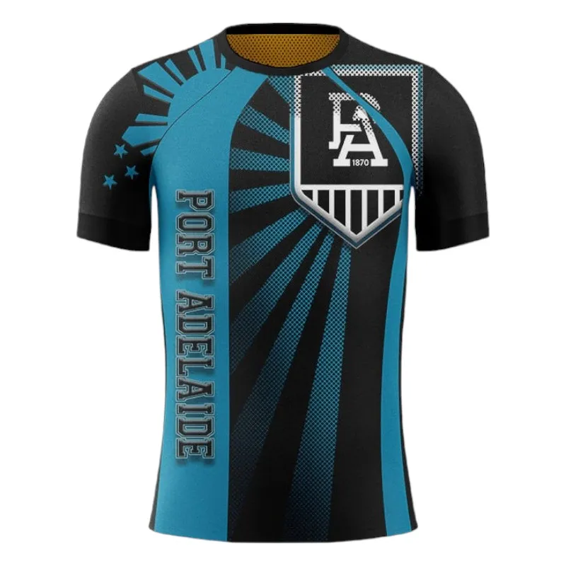 Port Adelaide Power T-Shirt 3D Print, All Over Print T-Shirt Port Adelaide Power AFL127062125676