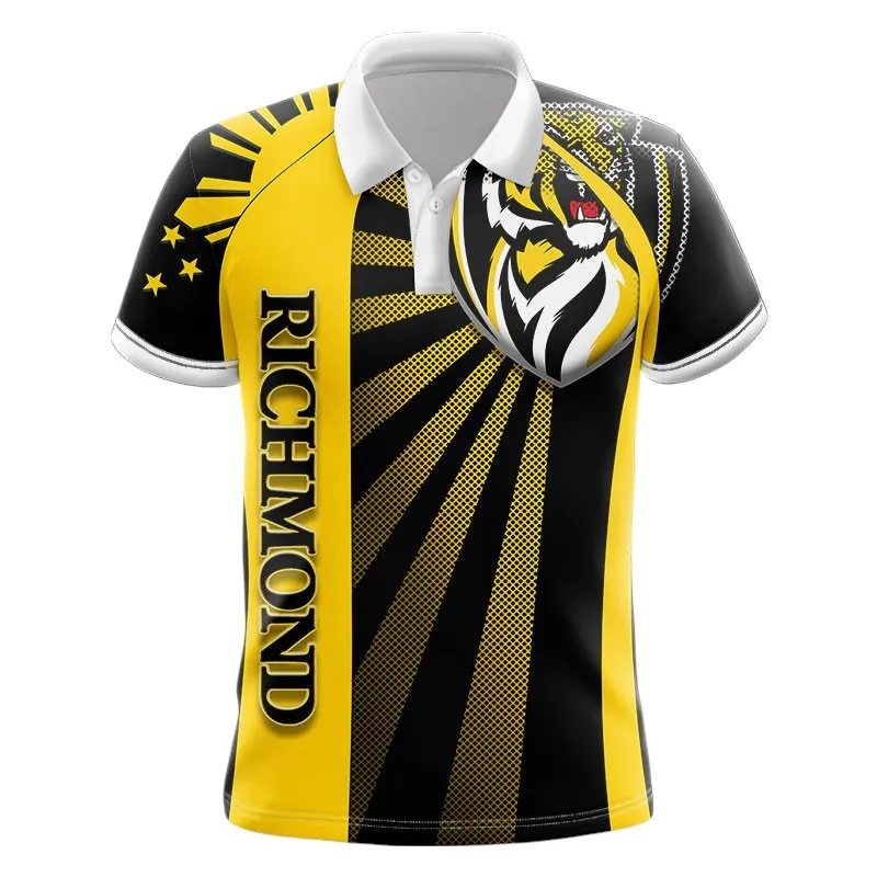 Richmond Tigers Polo Shirt 3D Print, All Over Print Polo Shirt Richmond Tigers AFL127062125672