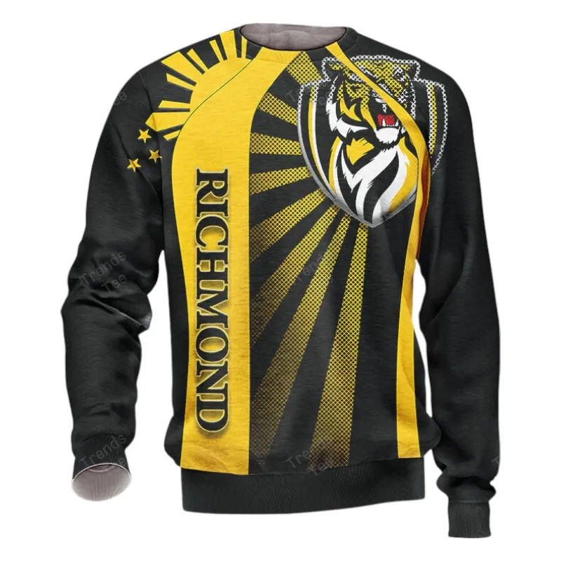 Richmond Tigers Sweatshirt 3D Print, All Over Print Sweatshirt Richmond Tigers AFL127062125672