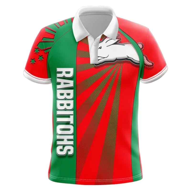 South Sydney Rabbitohs Polo Shirt 3D Print, All Over Print Polo Shirt South Sydney Rabbitohs NRL122062125346
