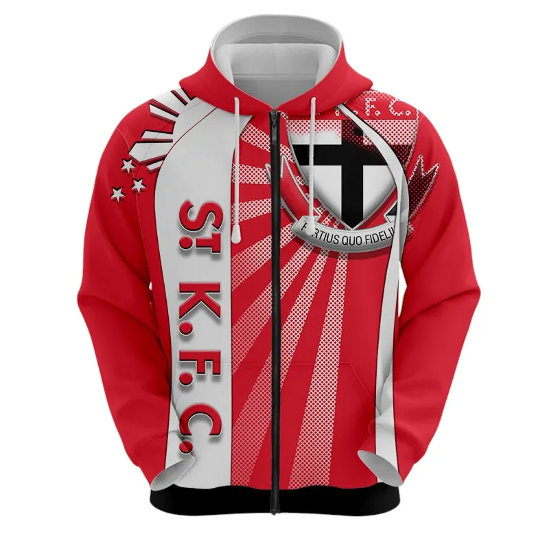 St Kilda FC Zipper Hoodie 3D Print, All Over Print Zipper Hoodie St Kilda FC AFL127062125671