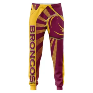 Brisbane Broncos Sweatpants 3D Print, All Over Print Sweatpants Brisbane Broncos NRL122062125333