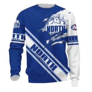 North Melbourne FC Sweatshirt 3D Print, All Over Print Sweatshirt North Melbourne FC AFL132062125447