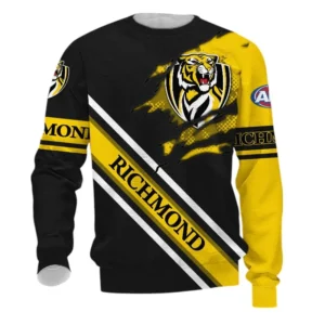 Richmond Tigers Sweatshirt 3D Print, All Over Print Sweatshirt Richmond Tigers AFL132062125452