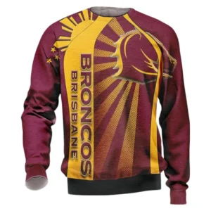 Brisbane Broncos Sweatshirt 3D Print, All Over Print Sweatshirt Brisbane Broncos NRL122062125333