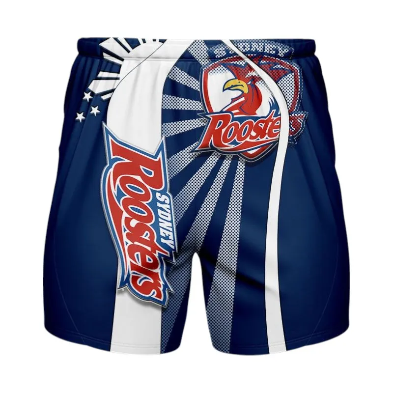 Sydney Roosters Beach Shorts 3D Print, All Over Print Hawaiian Shorts Sydney Roosters NRL122062125348