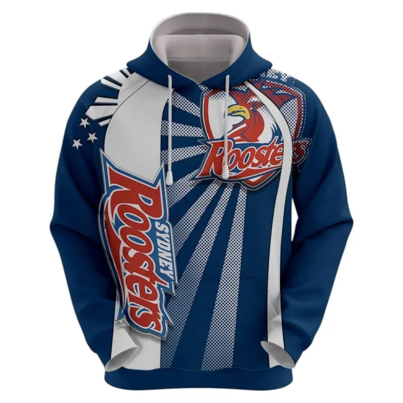 Sydney Roosters Hoodie 3D Print, All Over Print Hoodie Sydney Roosters NRL122062125348