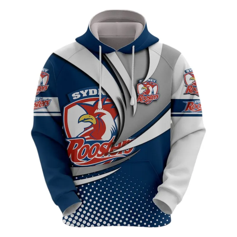 Sydney Roosters Hoodie 3D Print, All Over Print Hoodie Sydney Roosters NRL123062125786