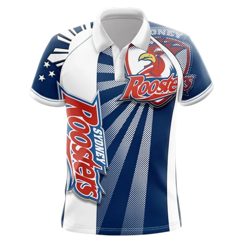 Sydney Roosters Polo Shirt 3D Print, All Over Print Polo Shirt Sydney Roosters NRL122062125348