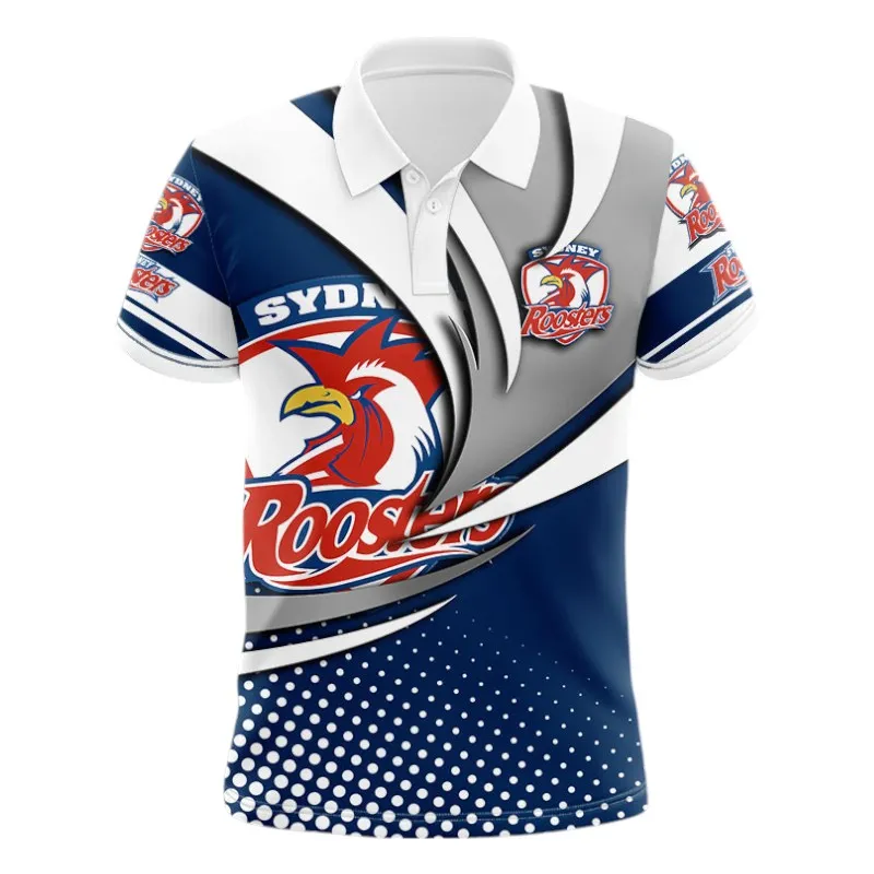Sydney Roosters Polo Shirt 3D Print, All Over Print Polo Shirt Sydney Roosters NRL123062125786