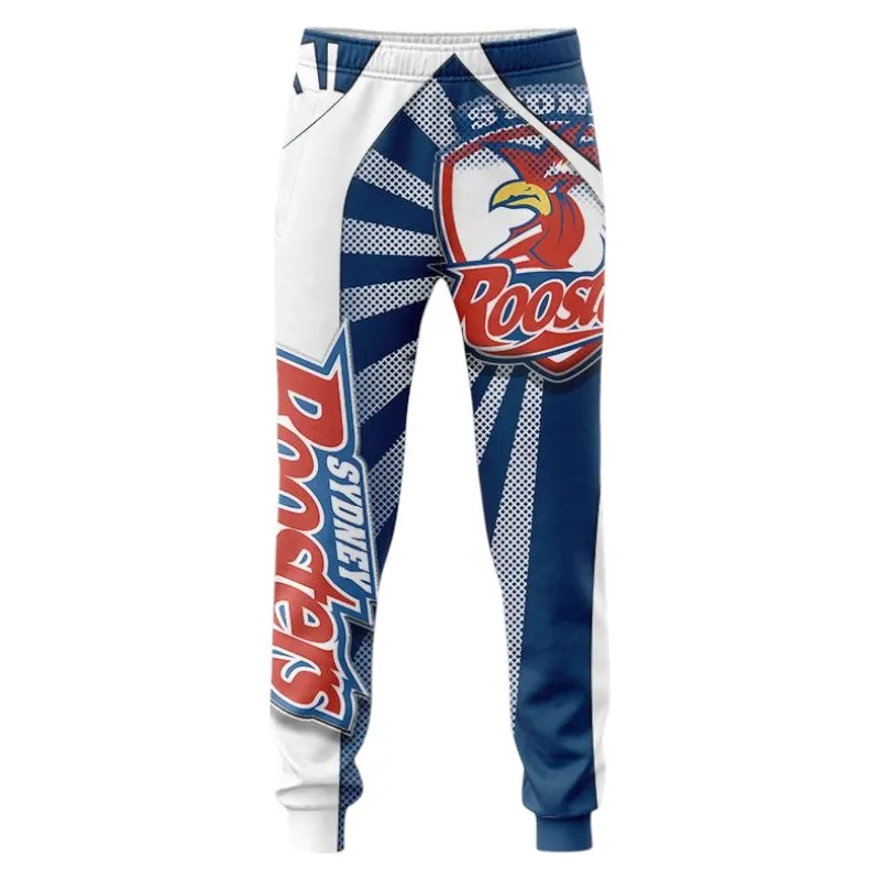 Sydney Roosters Sweatpants 3D Print, All Over Print Sweatpants Sydney Roosters NRL122062125348