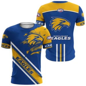 West Coast Eagles T-Shirt 3D Print, All Over Print T-Shirt West Coast Eagles AFL132062125449