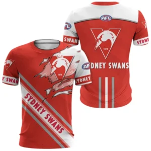Sydney Swans T-Shirt 3D Print, All Over Print T-Shirt Sydney Swans AFL132062125457