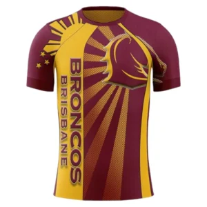 Brisbane Broncos T-Shirt 3D Print, All Over Print T-Shirt Brisbane Broncos NRL122062125333