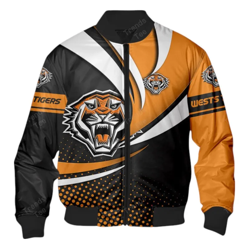 Wests Tigers Bomber Jacket 3D Print, All Over Print Bomber Jacket Wests Tigers NRL123062125782