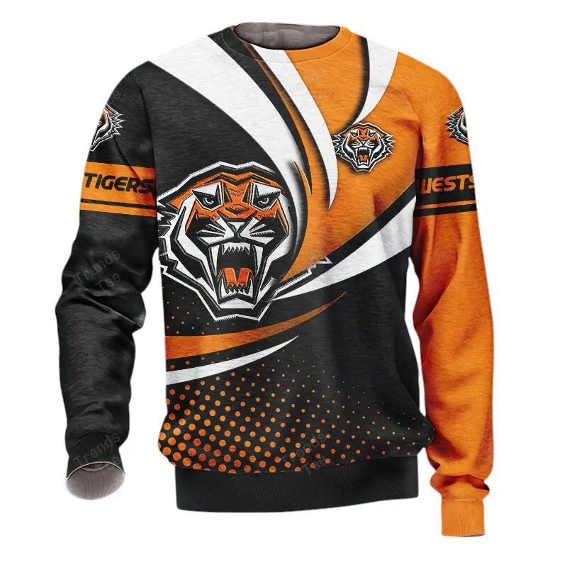 Wests Tigers Sweatshirt 3D Print, All Over Print Sweatshirt Wests Tigers NRL123062125782
