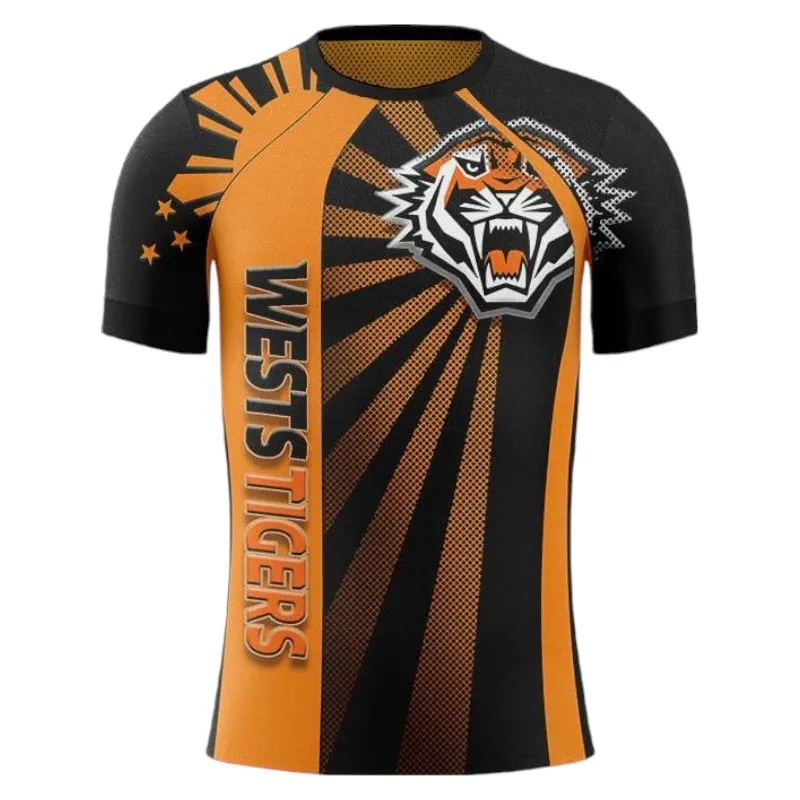Wests Tigers T-Shirt 3D Print, All Over Print T-Shirt Wests Tigers NRL122062125349