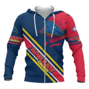 Adelaide Crows Zipper Hoodie 3D Print, All Over Print Zipper Hoodie Adelaide Crows AFL132062125444