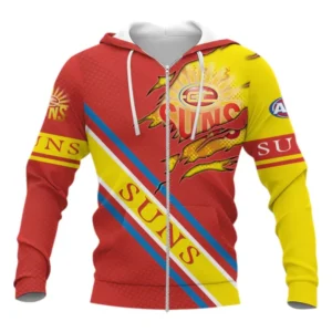 Gold Coast Suns Zipper Hoodie 3D Print, All Over Print Zipper Hoodie Gold Coast Suns AFL132062125446