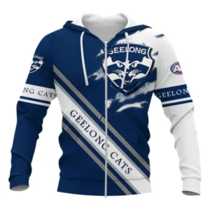 Geelong Cats Zipper Hoodie 3D Print, All Over Print Zipper Hoodie Geelong Cats AFL132062125450