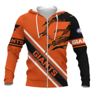 GWS Giants Zipper Hoodie 3D Print, All Over Print Zipper Hoodie GWS Giants AFL132062125460