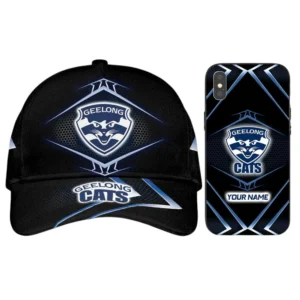 Geelong Cats Fans Gift Combo Classic Cap + Phone case, All Over Print Classic Cap And Phone case For Sport Fan AFL102072125126