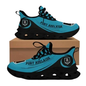 Port Adelaide Fans Gift Max Soul Shoes, All Over Print Shoes For Sport Fan AFL140071625126 - Black