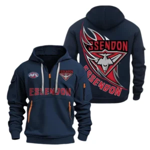 Essendon Fans Gift Hoodie Half Zipper, All Over Print Hoodie Half Zipper For Sport Fan AFL142071225127 - Navy blue