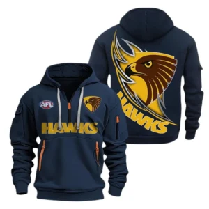 Hawthorn Fans Gift Hoodie Half Zipper, All Over Print Hoodie Half Zipper For Sport Fan AFL142071225132 - Navy blue