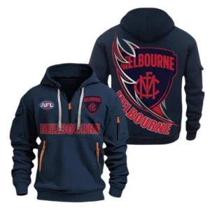Melbourne Demons Fans Gift Hoodie Half Zipper, All Over Print Hoodie Half Zipper For Sport Fan AFL142071225133 - Navy blue