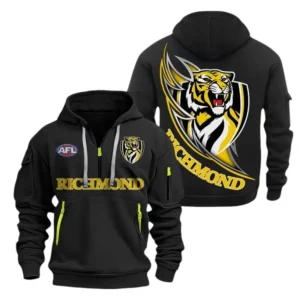 Richmond Fans Gift Hoodie Half Zipper, All Over Print Hoodie Half Zipper For Sport Fan AFL142071225136 - Black