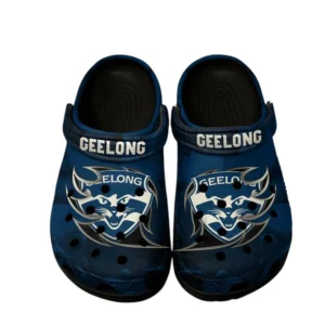 Geelong Cats Fans Gift Crocs, All Over Print Crocs For Sport Fan AFL146071825125 - Black